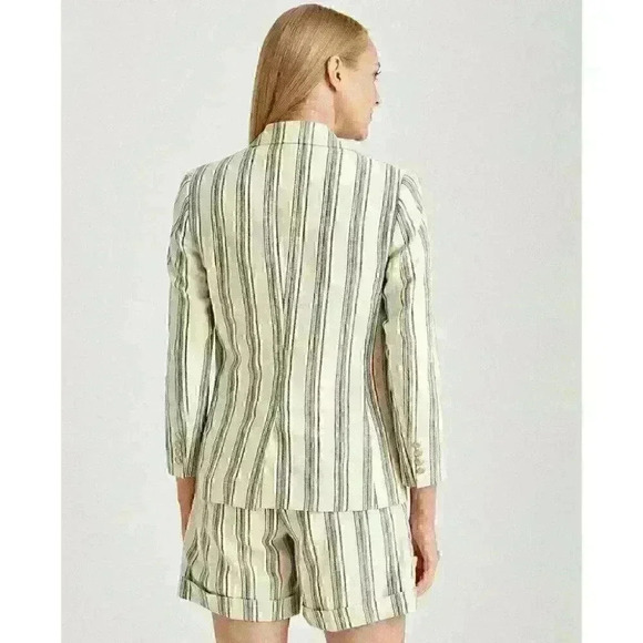 NEW Lauren Ralph Lauren Women’s 12 Striped Linen Twill Blazer NWT $265 - Picture 4 of 4